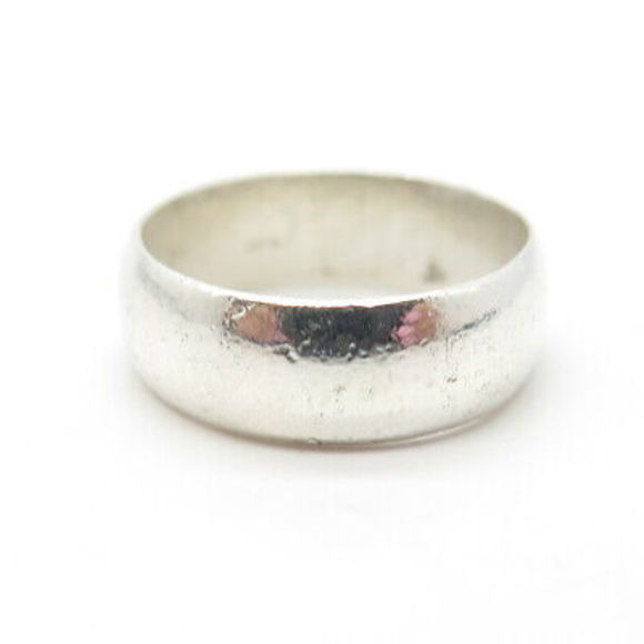 925 Sterling Silver Vintage Classic Band Ring Size 6 - Picture 5 of 8
